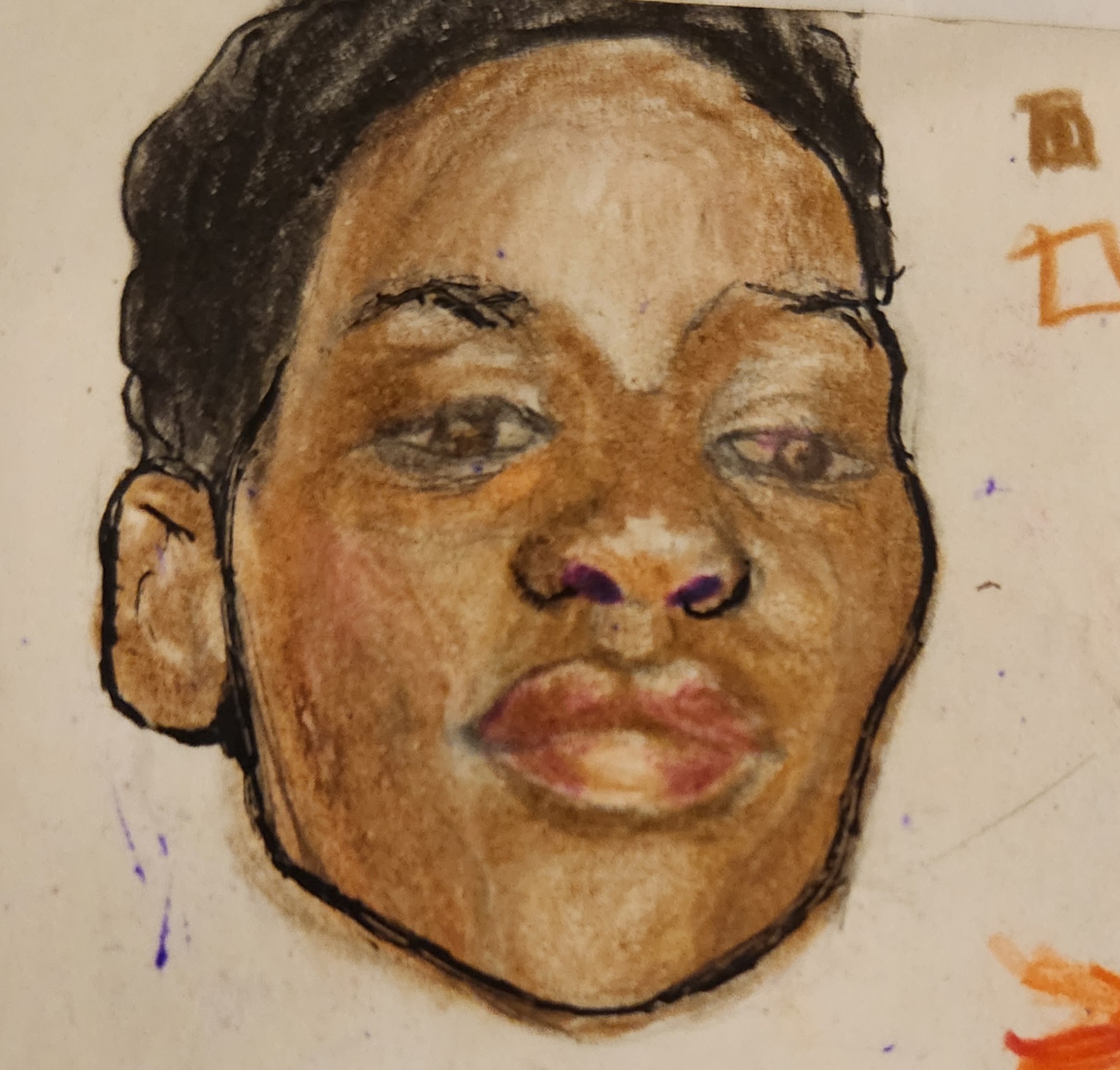 Portrait – Pen and Colored Pencil