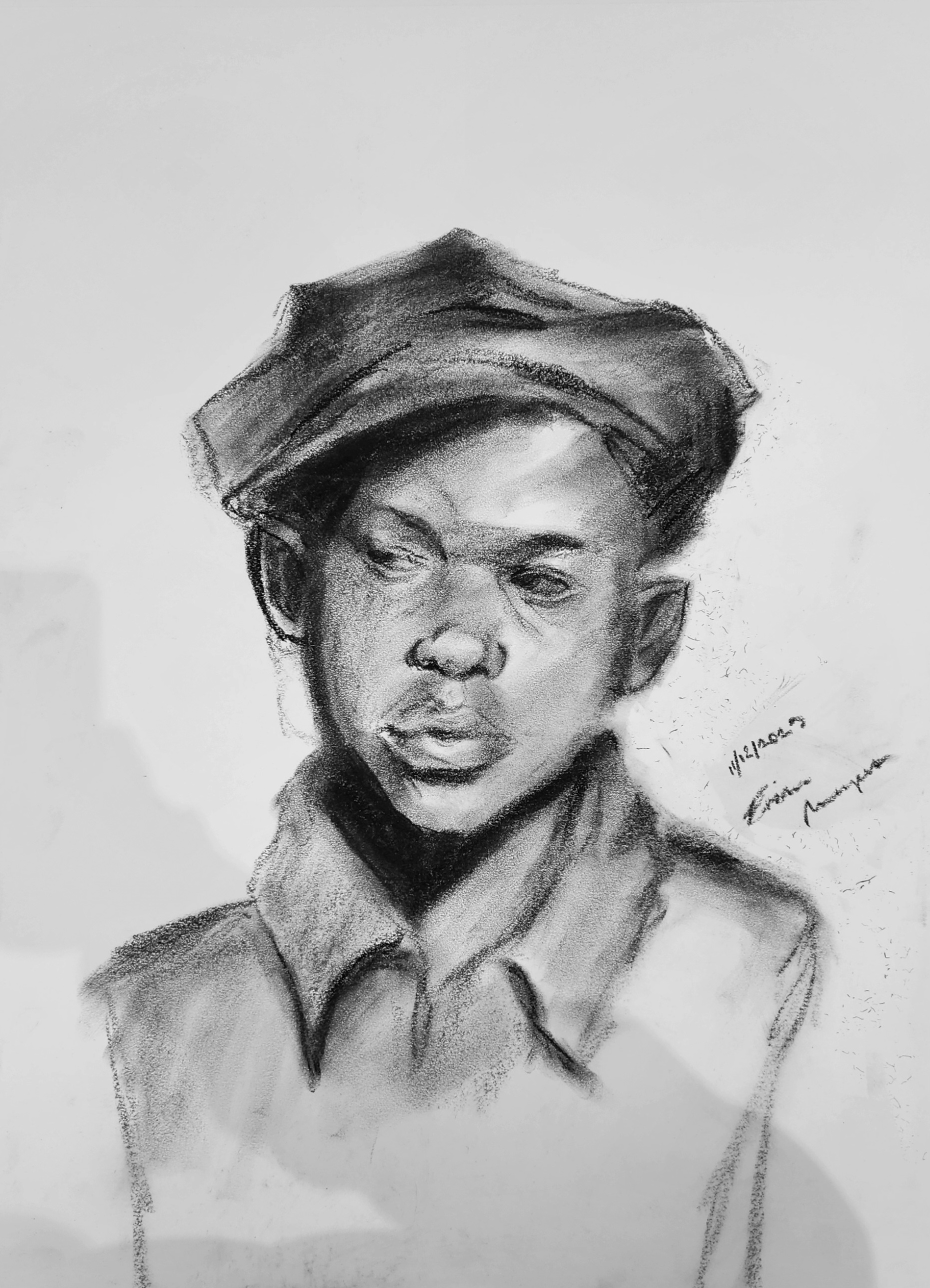 Charcoal Statue Study