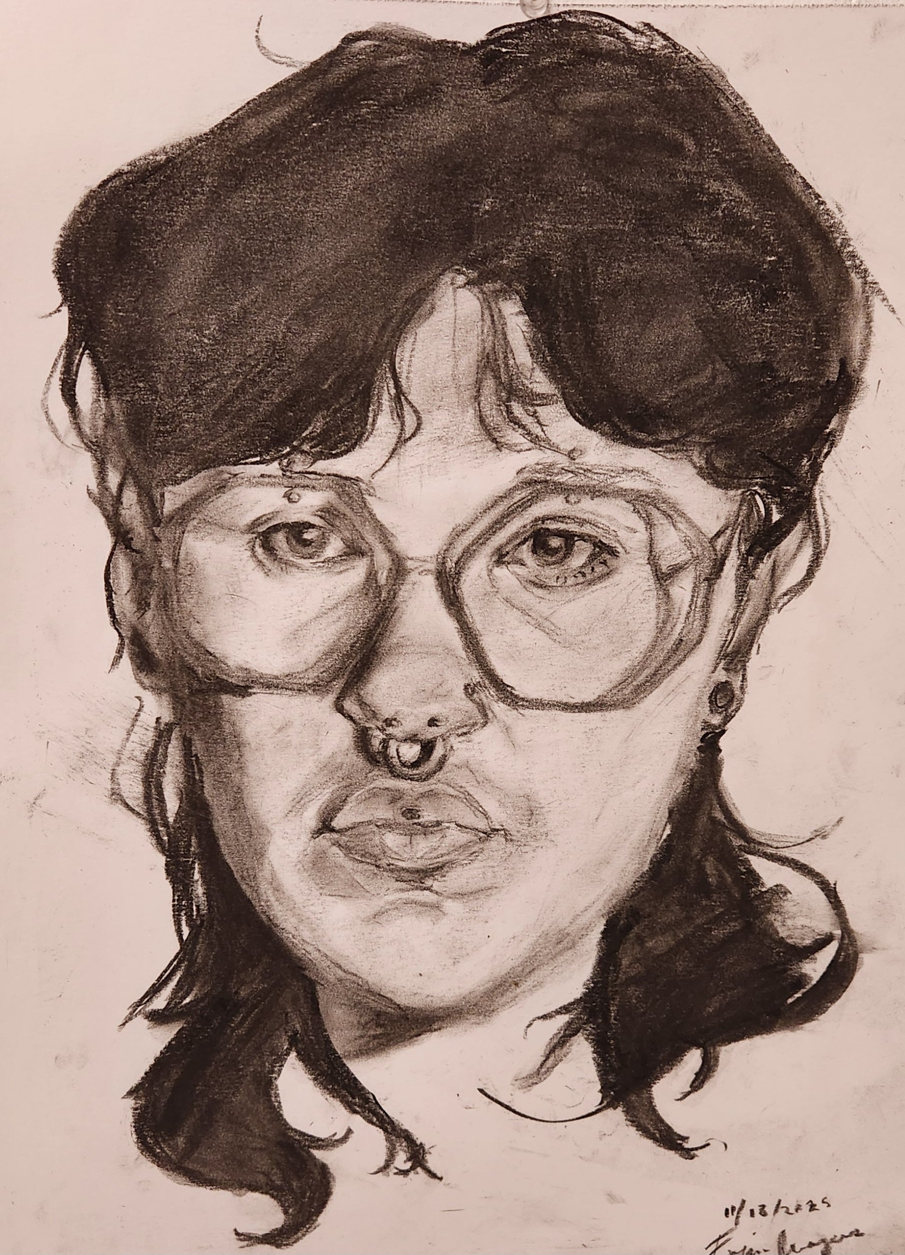 Charcoal Self Portrait